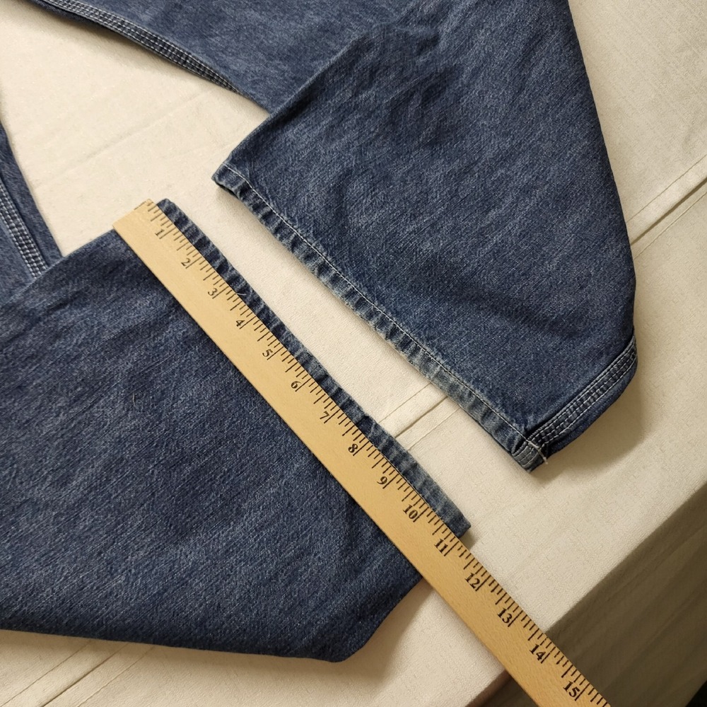 Old Navy Painter Jeans Mens 39x30 Loose Blue Straight Fit Baggy Denim Y2K 90s - Picture 9 of 13